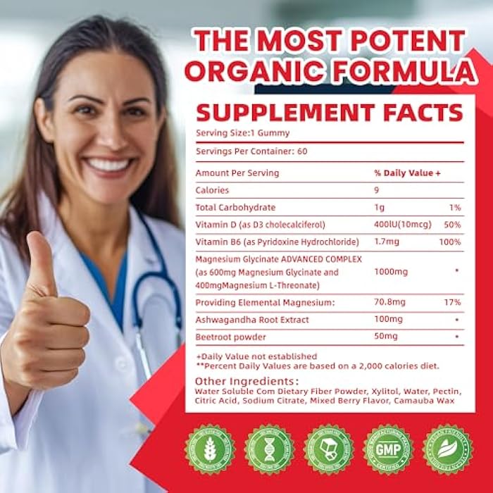 Pets Purest Ashwagandha Gummies & Vitamin D3 Gummies 60 Count - Organic Aswangdha Supplement for Improve Sleep, Stress Relief & Mood Calm(Mixed Berry, Vegan, Plant Based,Gluten-Free & Gelatin Free)-1pack - Image 2