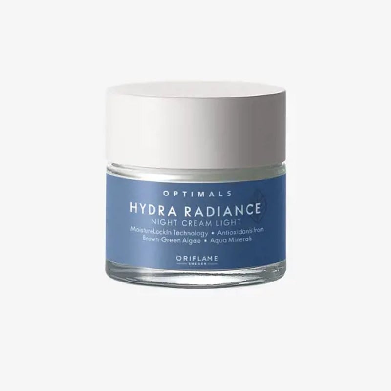 Oriflame optimals hydra radiance night cream light for all skin types 50 ml and colourful head band for girlswomen combo - Image 4