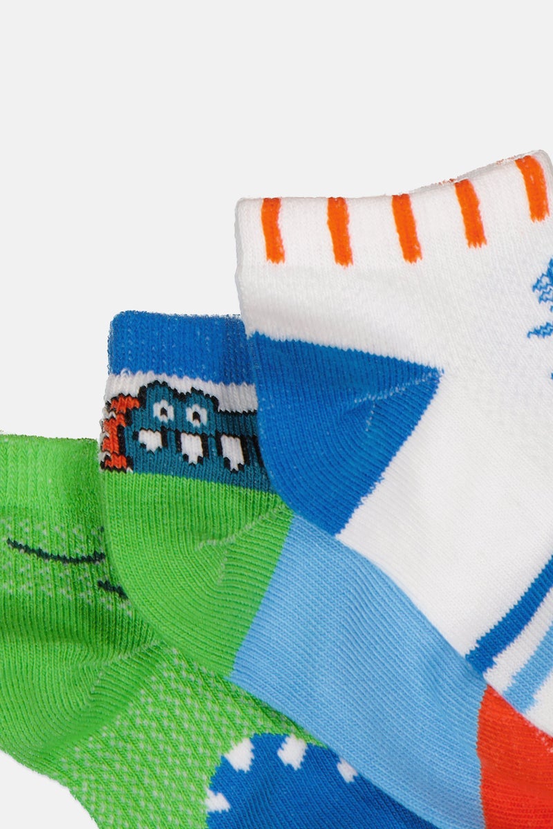 Mudd Kids Boy 5 Pairs Printed Ankle Socks, Multicolor - Image 2