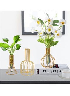 ZCM-HAPPY 3 pcs Vase with metal stand  - Image 1
