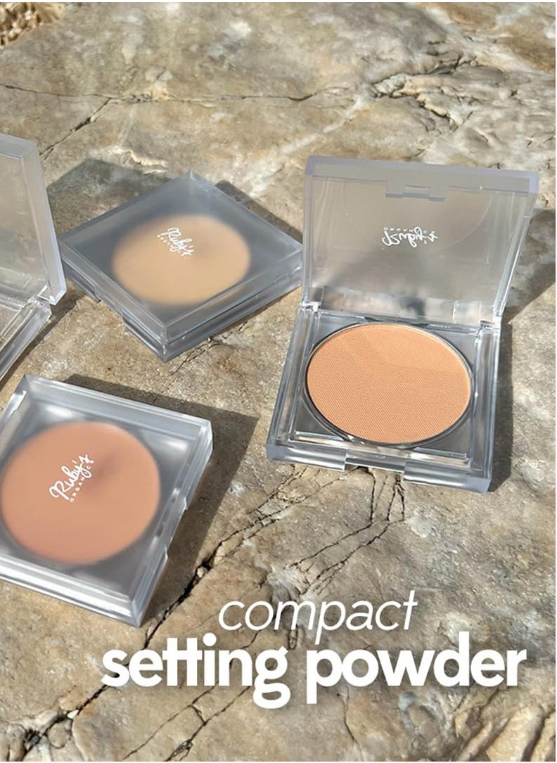 Ruby's Organics - Natural Compact Setting Powder - Poreless With Spf - Shade: Sp2 Beige - 9g - Image 1