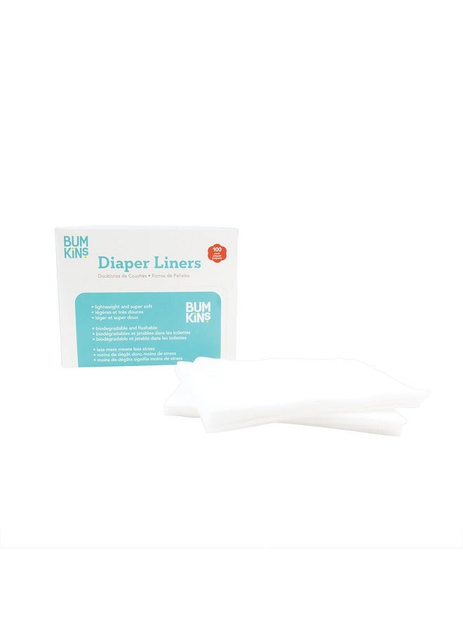 BUMKiNs Disposable Cloth Fabric Diaper Liner, Biodegradable, Neutral, 100 Count (Pack Of 1)  - Image 2