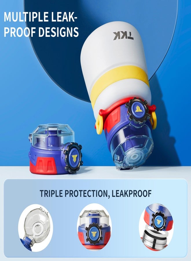 تي ك ك زجاجة ماء معزولة للأطفال من TKK مع شفاطة، سعة 20 أونصة، مصنوعة من الفولاذ المقاوم للصدأ، معزولة بتفريغ الهواء، بجدار مزدوج | قابلة لإعادة الاستخدام، مانعة للتسرب، خالية من مادة BPA، مثالية للمدرسة - Image 3