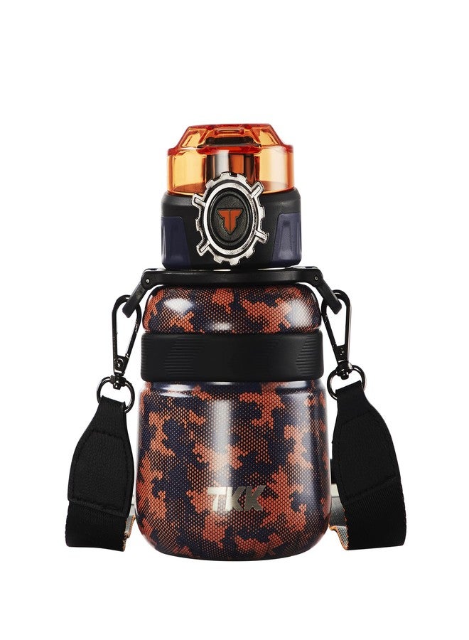 تي ك ك زجاجة ماء معزولة للأطفال من TKK مع شفاطة، سعة 20 أونصة، مصنوعة من الفولاذ المقاوم للصدأ، معزولة بتفريغ الهواء، بجدار مزدوج | قابلة لإعادة الاستخدام، مانعة للتسرب، خالية من مادة BPA، مثالية للمدرسة - Image 1