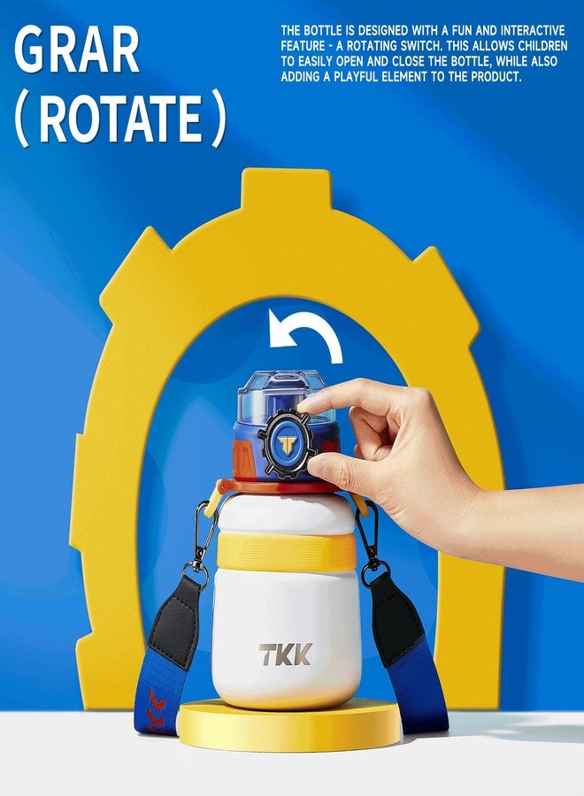 تي ك ك زجاجة ماء معزولة للأطفال من TKK مع شفاطة، سعة 20 أونصة، مصنوعة من الفولاذ المقاوم للصدأ، معزولة بتفريغ الهواء، بجدار مزدوج | قابلة لإعادة الاستخدام، مانعة للتسرب، خالية من مادة BPA، مثالية للمدرسة - Image 2