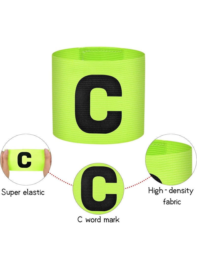 شارة قائد كرة القدم مرنة متعددة الألوان قابلة للتعديل للشباب والكبار، أخضر - Image 3