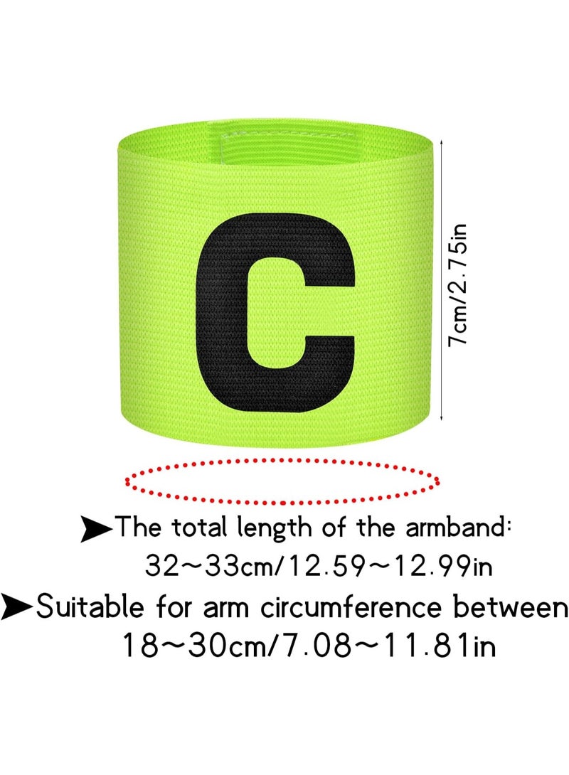شارة قائد كرة القدم مرنة متعددة الألوان قابلة للتعديل للشباب والكبار، أخضر - Image 2