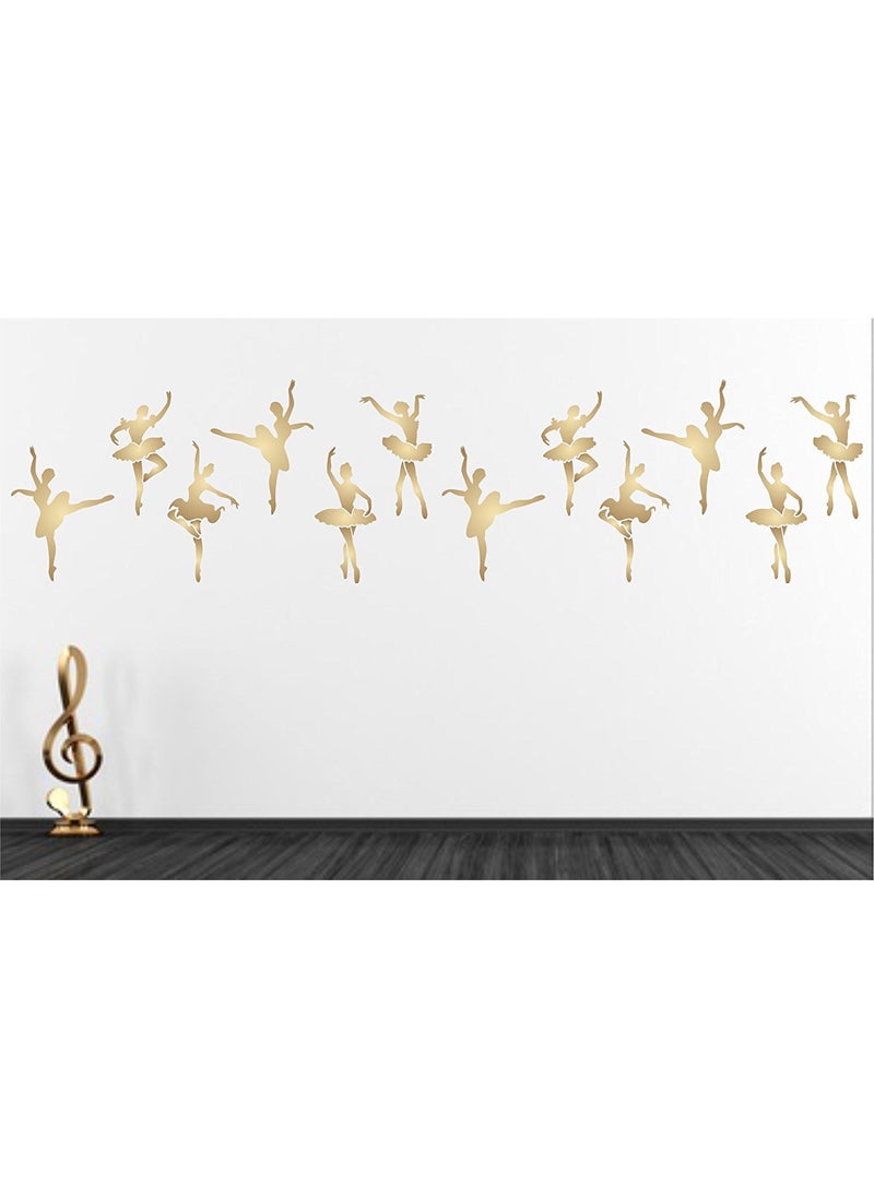 Usnyabni - Ballerinas Stencil - (Size 13.5?w x 6.5?h) Reusable Wall Stencils for Kids Rooms Nursery Girls Room Stencil Ideas - Use on Walls, Floors, Fabrics, Glass, Wood and More? - Image 1
