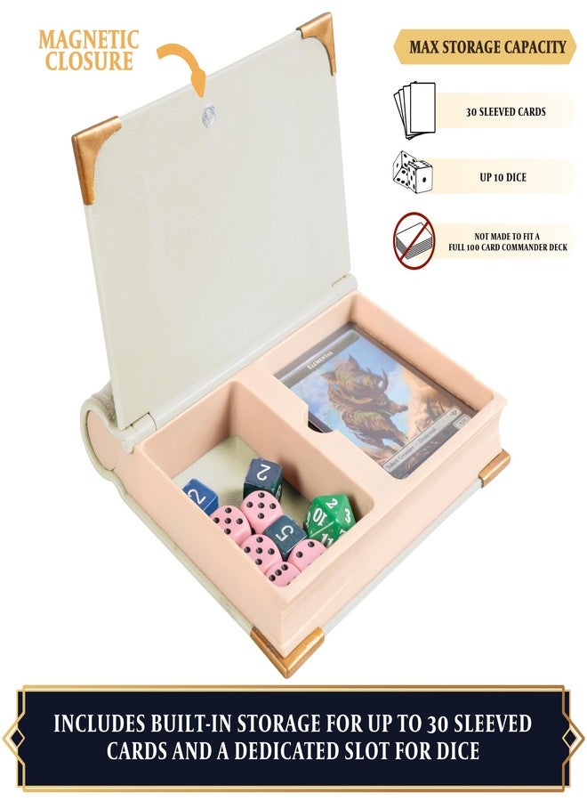 lynx MTG Commander EDH Command Zone/Tray for Magic The Gathering -with Damage, Cast & Life Counters. Storage for Dice & Card Tokens Inside (This is Not A Commander Deck Box!) - MTG Accessories Gift (White) - Image 4