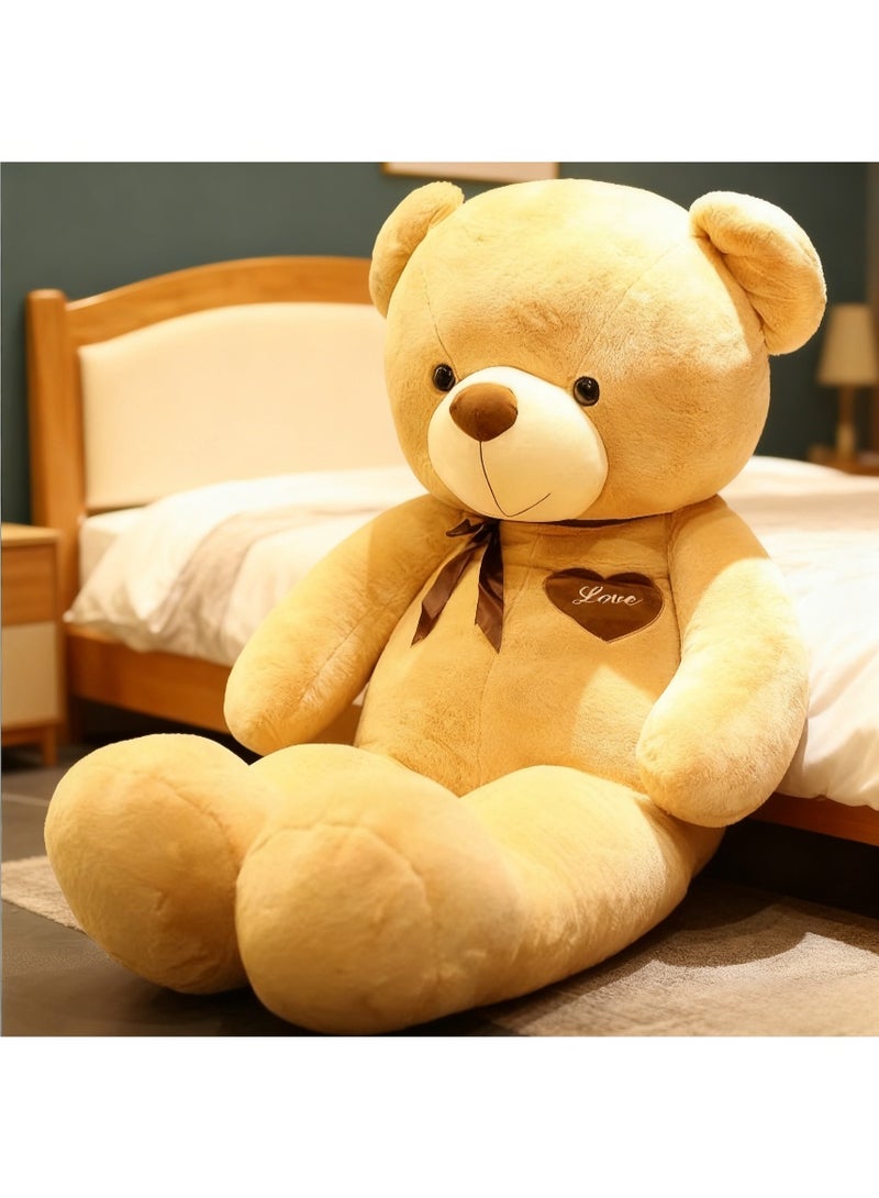 120cm Premium Teddy Bear - Light Brown Huggable Doll, Perfect Birthday Gift for Kids & Girlfriend - Image 1