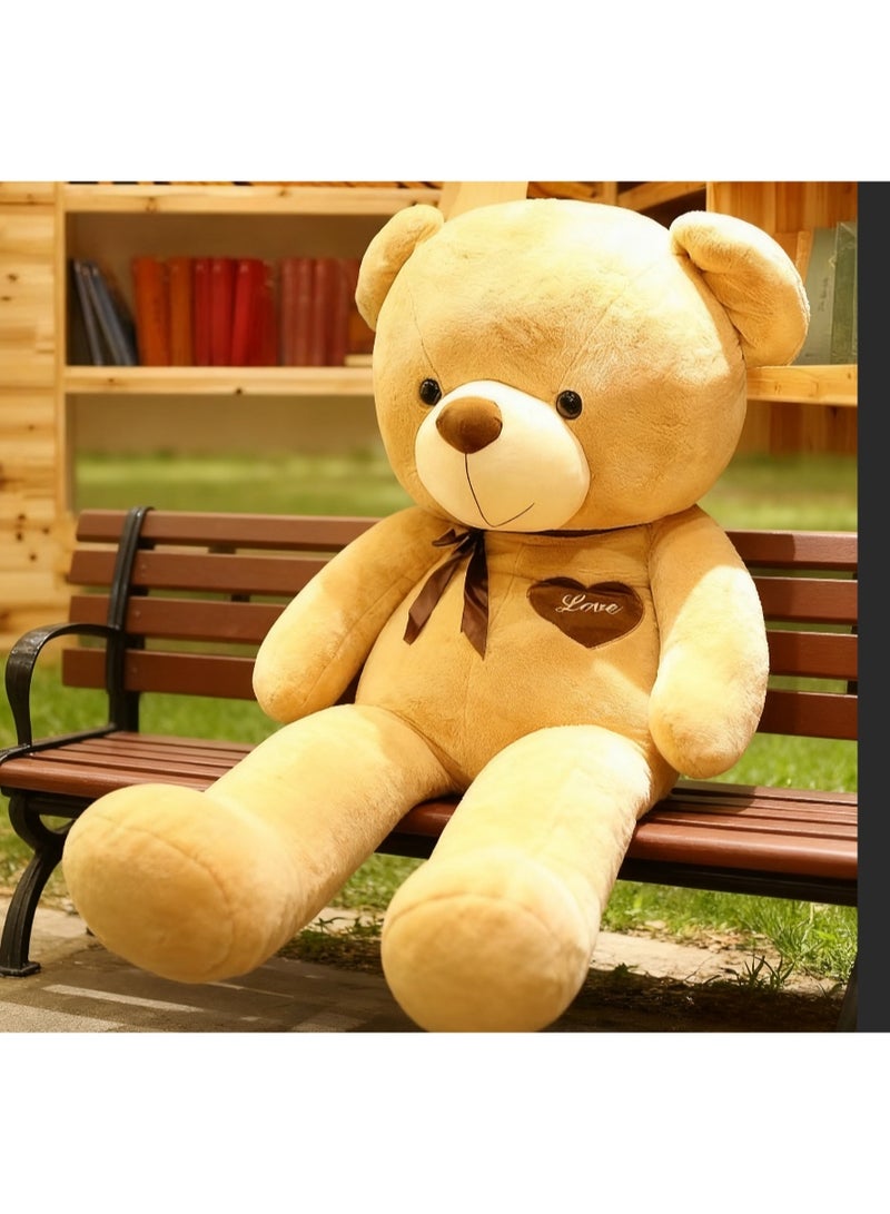 120cm Premium Teddy Bear - Light Brown Huggable Doll, Perfect Birthday Gift for Kids & Girlfriend - Image 5