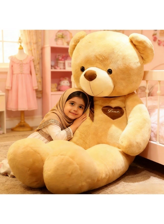 120cm Premium Teddy Bear - Light Brown Huggable Doll, Perfect Birthday Gift for Kids & Girlfriend - Image 1