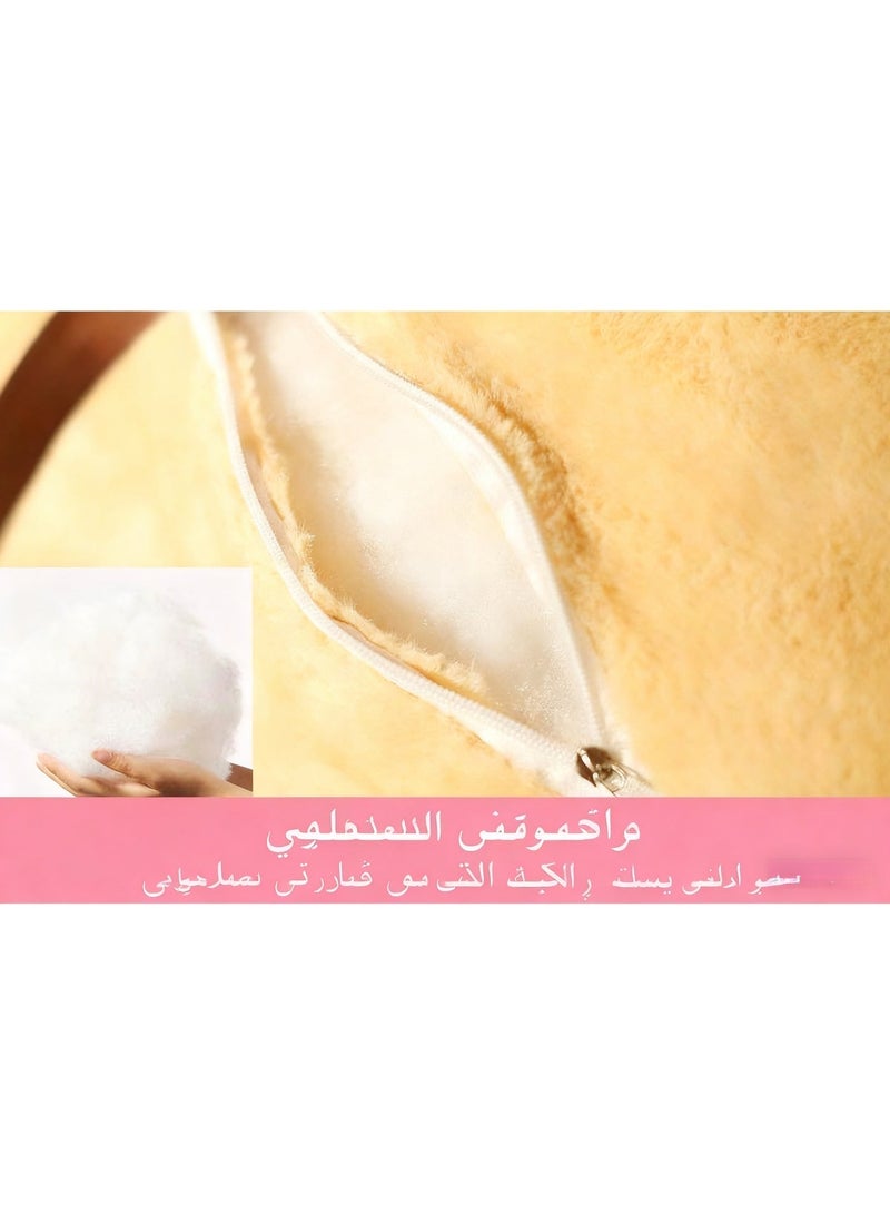 دب تيدي عالي الجودة 120 سم - دمية محتضنة بنية فاتحة، هدية ميلاد مثالية للأطفال وصديقتك - Image 4