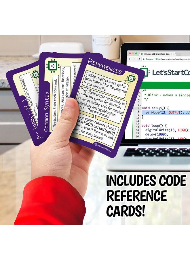 Let's Start Coding Code Car Kids Coding Toy for Kids 8-12. Boys & Girls Learn Block and Typed C++ Coding with Hands-On Electronics & 40+ Projects Including Custom Horn, Brakelight Beep, and Siren Sounds  - Image 4