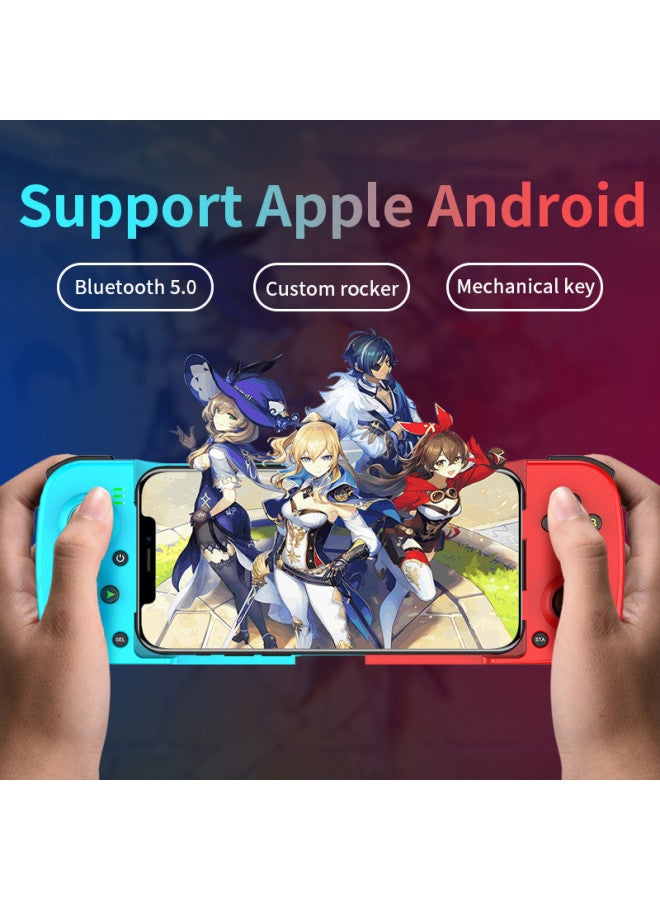 D3 Wireless Mobile Phone Game Handle Bluetooth 5.0 Android Ios Direct Connect MFI Bluetooth Stretch Game Handle Eat Chicken-Product Color:Blue Red  - Image 2
