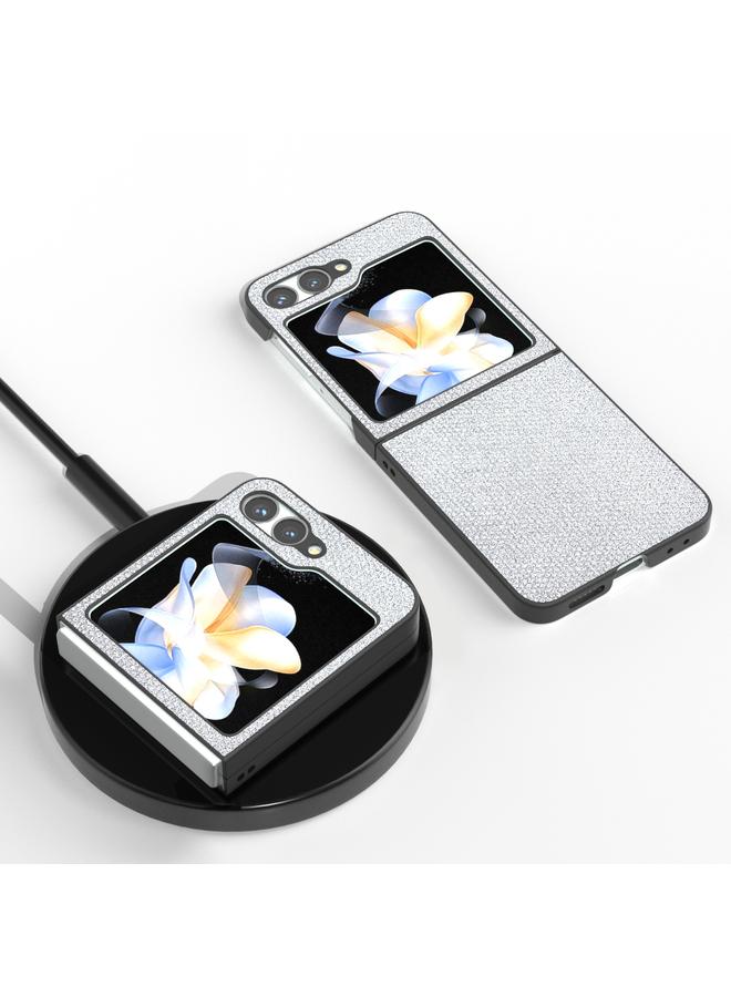 اس-توب جراب لهاتف Samsung Galaxy Z Flip6 Diamond Series بإطار أسود وتغطية كاملة - Image 4