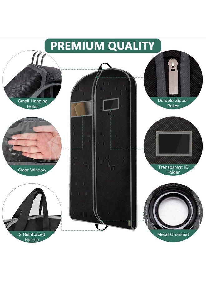 Baleine BALEINE 1PK Heavy Duty Garment Bag with Shoe Storage Travel Bag for Dresses, Suit, Coats Travel Essential (60", Black)  - Image 4