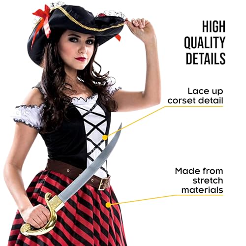 Morph Pirate Costume Women, Womens Pirate Costume, Pirates Dress Women, Womens Halloween Costumes, Women's Halloween Costumes, X-Large - Image 3