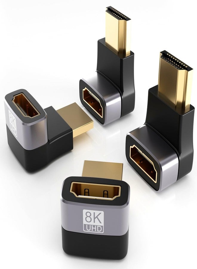 PANPEO 8K@60Hz Right Angle HDMI Adapter, 90 Degree and 270 Degree HDMI Adapter (4 Pack) - Image 1