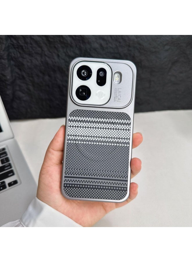 VKL Compatible with Oppo Find X9 Pro(2025) Case,Non-Slip & Slim Light Touch Feeling Wireless Charging/Magnet Compatible with Find X9 Pro Tactile Woven Case (Black)