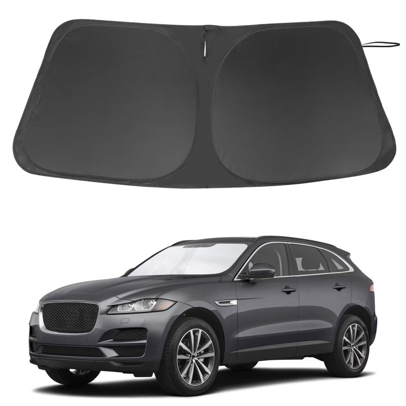 Windshield Sun Shade Custom Fit for 20162024 2025 Jaguar FPace F Pace Accessories Foldable Sunshade Sun Blocker Protect Car from Sun Rays  Heat Damage Keep Car Cooler