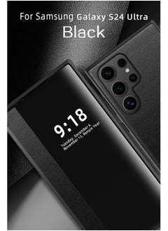 General Case Compatible with Samsung Galaxy S24 Ultra Case Translucent View Window Magnetic Slim Flip Case Drop Protection Shockproof Protective Cover for Samsung Galaxy S24 Ultra  - Image 2