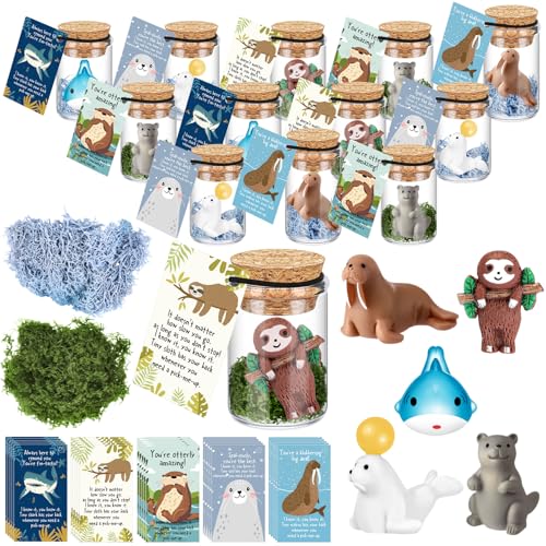 Fumete 35 Set Employee Appreciation Gifts Bulk for Coworkers Staff Thank You Desk Pet Animal Pun Note Card End of Year Student Gifts from Teacher Volunteer Team Graduation Party Favors Shark - Image 1