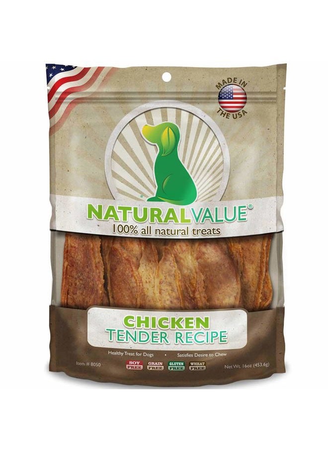 Loving Pets Natural Value All Natural Soft Chew Chicken Tenders Dog Treat, 14-Ounce  - Image 1