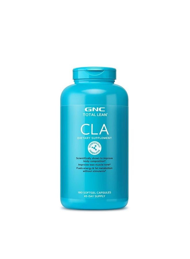 GNC توتال لين CLA | تحسين تكوين الجسم ونغمة العضلات النحيفة، يدعم عملية الأيض للدهون والطاقة بدون منشطات | خالي من الجلوتين | 180 كبسولة لينة - Image 1