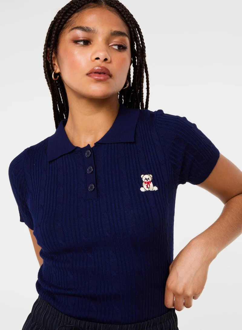 Pink Vanilla Cherub Cable Knit Top