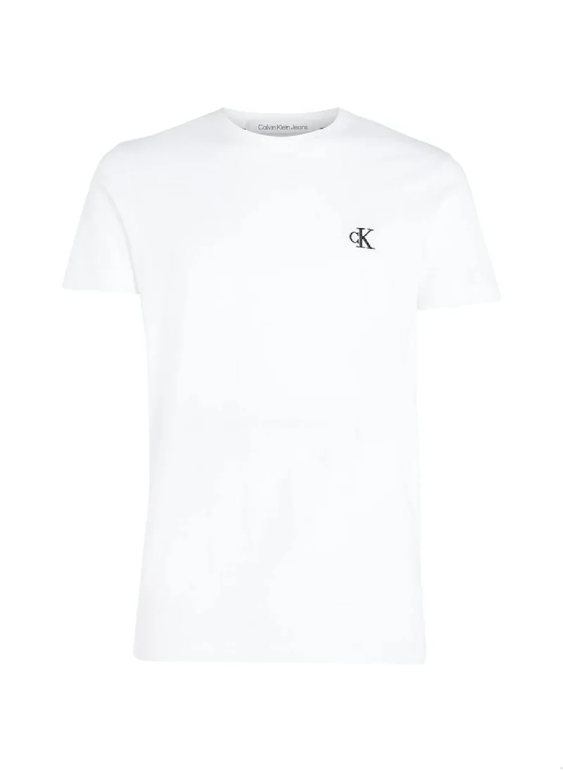 Calvin Klein Jeans Calvin Klein Jeans Men's T-Shirt - Slim fit - Casual Tops - Cotton , White