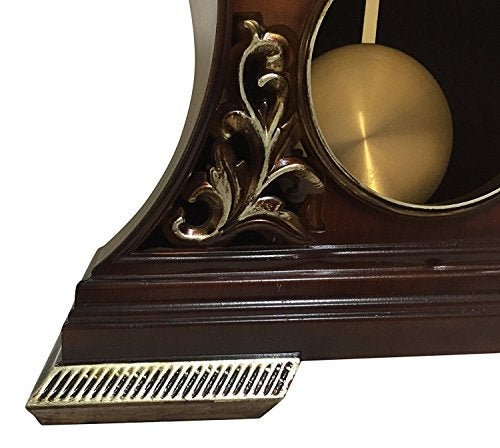 Le'raze Elegant, Decorative,Grandfather Clock Hand Painted Wood Modern Mantel with Swinging Pendulum Shelf,Tabletop,Desk,Buffet, Color Mahogany - Image 2