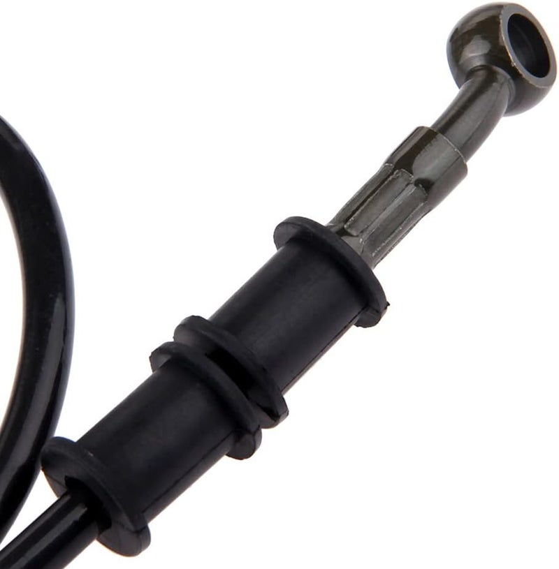 Mtsooning خط هيدروليكي للدراجة النارية، 120 سم أنبوب زيت القابض الفولاذي المضفر العالمي، خرطوم وقود أسود PVC بديل لدراجة Pit Dirt ATV Motocross - Image 4