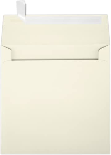 LUXPaper Square Invitation Envelopes | Peel & Press | 5 1/2" x 5 1/2" | Natural | 70lb. Text | 50 Qty - Image 1