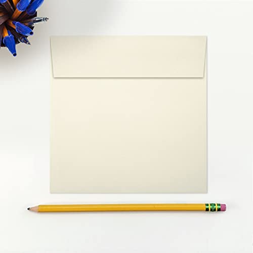 LUXPaper Square Invitation Envelopes | Peel & Press | 5 1/2" x 5 1/2" | Natural | 70lb. Text | 50 Qty - Image 4