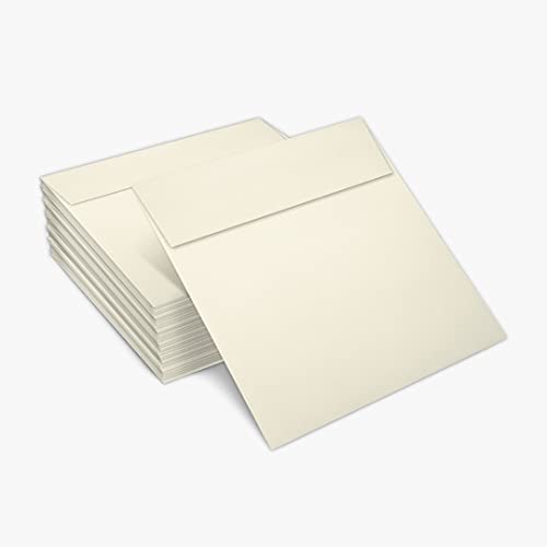 LUXPaper Square Invitation Envelopes | Peel & Press | 5 1/2" x 5 1/2" | Natural | 70lb. Text | 50 Qty - Image 5