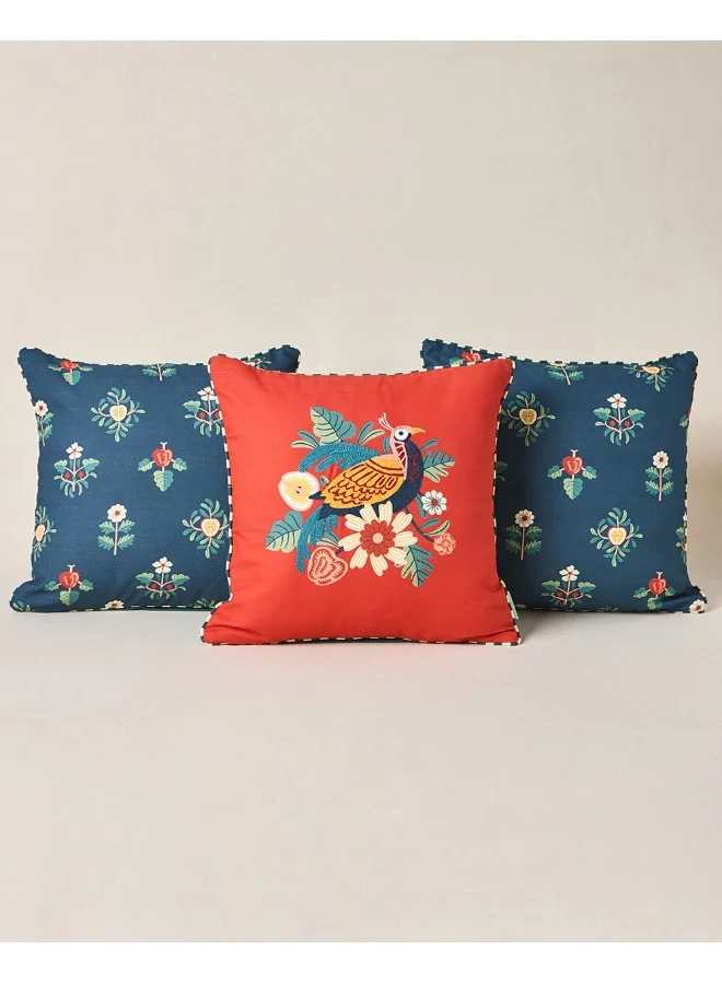 تشامباك Monal Cushion Cover - Set of 3, 16" | Kashmir Trails