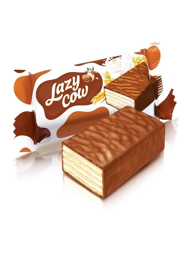 Roshen Wafer Candy "Lazy Cow" with Milk-Cream Filling, Kosher, Delicious, Flavorful Sweets Bulk Gourmet Candy 2.204lb/1kg - Image 1