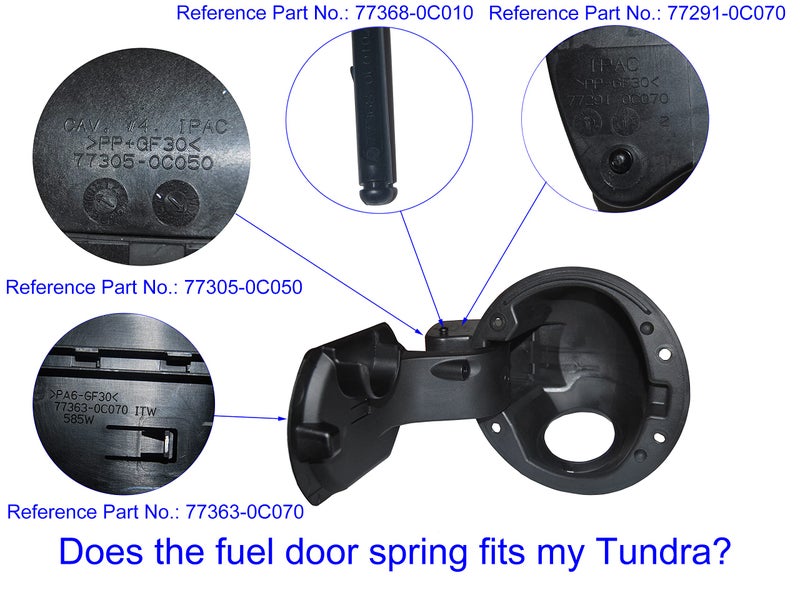Autoacc Tundra Fuel Door Spring, Gas Door Spring Compatible with 2007-2021 Tundra 77368-0C010 77305-0C060 77305-0C050 - Image 3