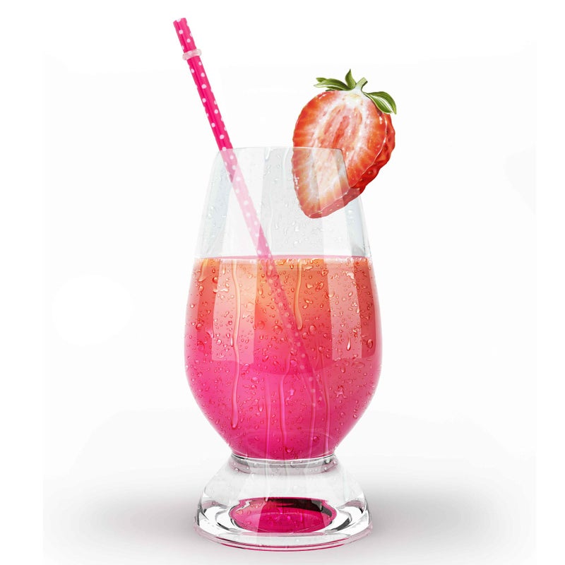 JANYUN JANYUN 30 Pieces Reusable Plastic Straws BPA-Free 9"" Colorful Printing Hard Platic Stripe Drinking Straw for Mason Jar Tumbler Family or Party Use Cleaning Brush Included(Random Pattern) (Straight) - Image 3