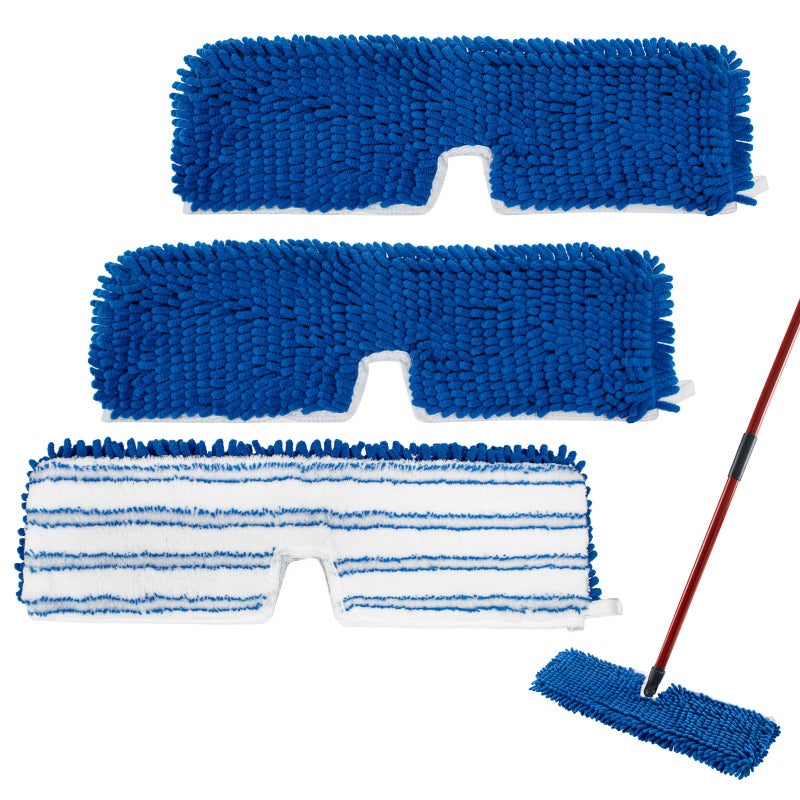 GFRED 3 Pack Mop Heads Replacements for Ocedar Dual-Action Flip Mop, Spin Mop Replace Heads with Microfiber&Chenille Mop Refills Double Sided for All Floor Dry/Wet Use,Machine Washable,Reusable Mop Pads - Image 1