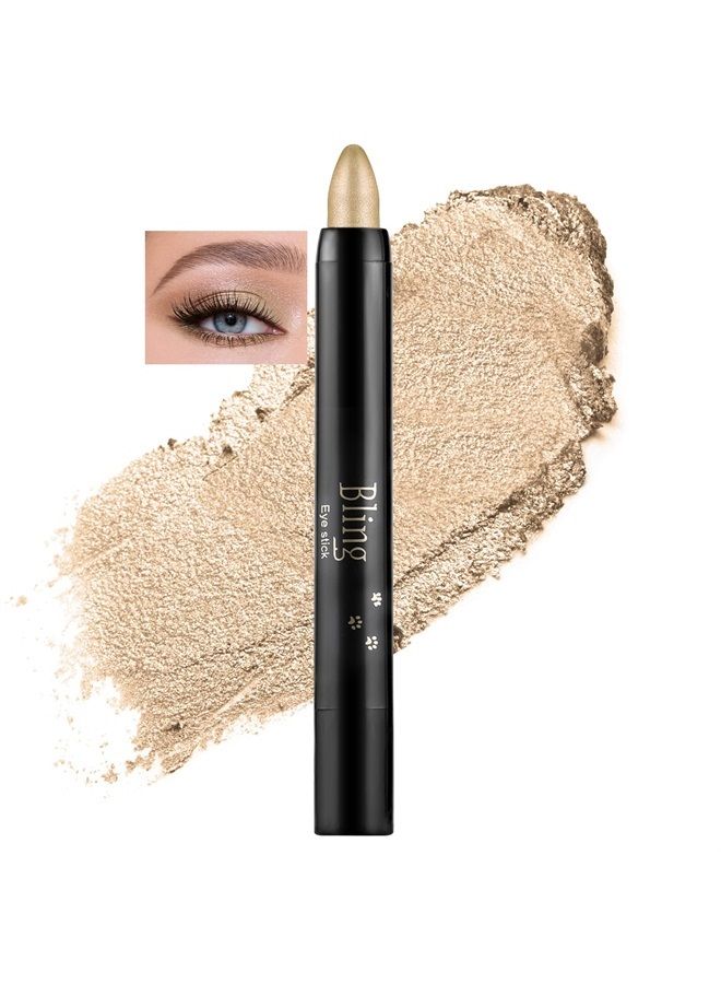 Boobeen Eyeshadow Pencil Crayon Waterproof Eyeshadow Stick Shimmer Cream Eyeshadow Pen Create Glitter Eye Makeup, Easy to Use (04#) - Image 1