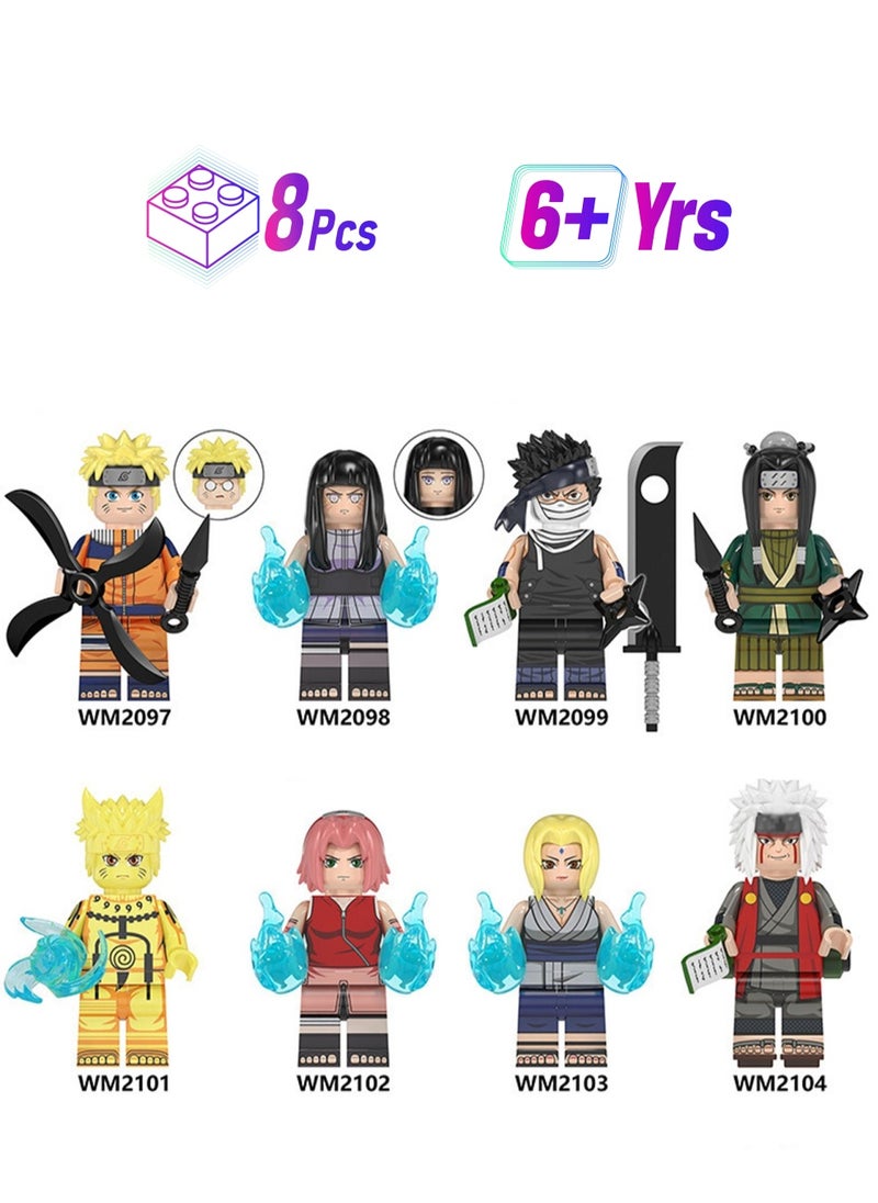 8-Piece Naruto Series Building Blocks Minifigures Model Toys Suitable For Boys Gifts Bag Pack  - Image 1