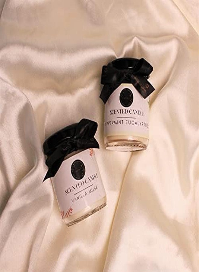 Wrapped up Love Mini Soy Wax Scented Candles Gift Set (Peppermint Eucalyptus & Vanilla Musk) - Image 1