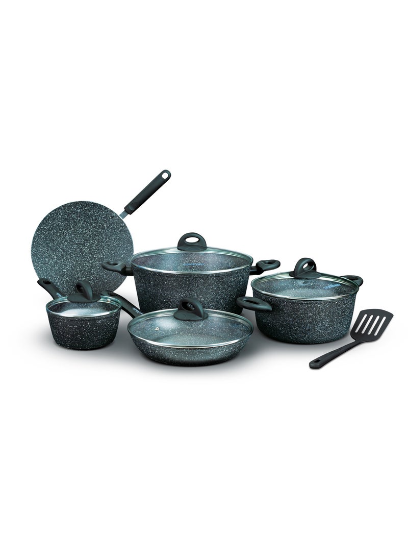 10 PCS MARBLE COOKWRE SET-FORGED