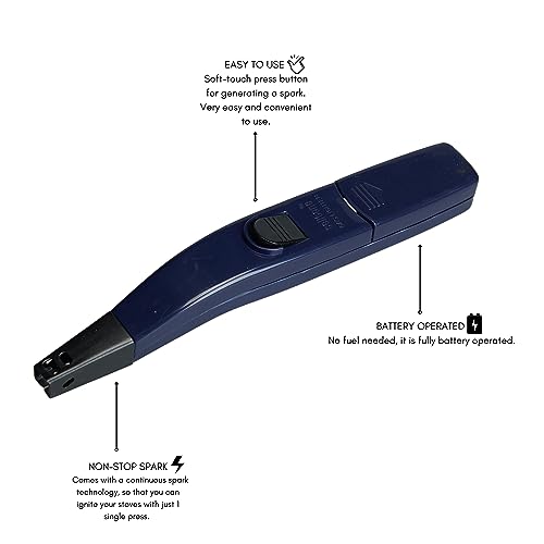celltone Plastic Zoom Electric Gas Lighter For Kitchen Use - Battery Operated Continous Spark Gas Lighter For Stove|6 Months Warranty - Blue - Image 2