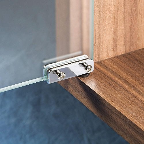 ROCKLER Glass Door Pivot Hinge, Polished Brass Pair - Image 5