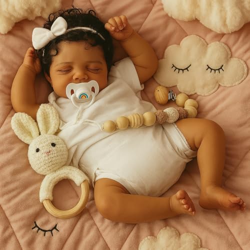 SCOM Reborn Baby Dolls Black Boy 18 Inch Realistic Newborn Dolls Newborn Baby Dolls African American Real Life Baby Gift for Kids Age 3 - Image 1