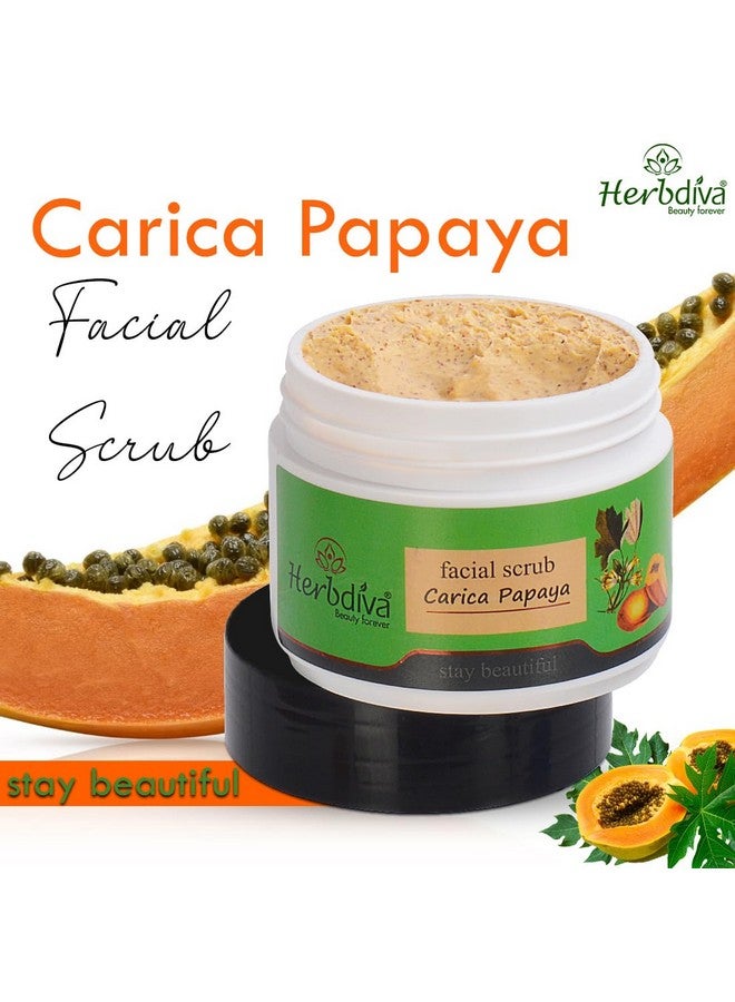 Herbdiva Carica Papaya Face Scrub 250g, Exfoliating, Brightening, and Nourishing, Papaya Makes Your Skin Look Radiant, Toned And Youthful, Suitable for All Skin Types - Image 3
