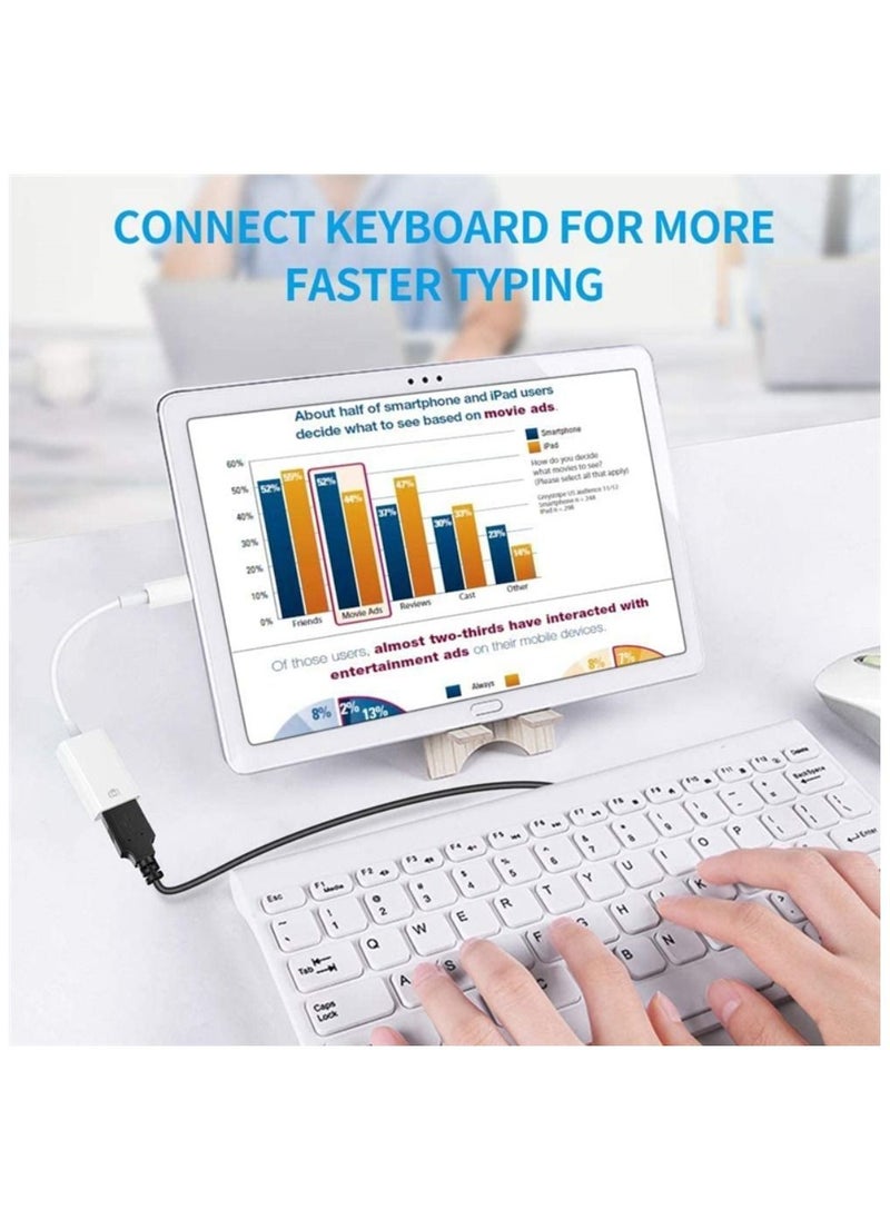 BSNL - Plug & Play Lightning to USB 3.0 Camera Adapter OTG Connector Compatible with iPhone/iPad Supports Connecting Card Reader/Keyboard/Mouse/USB Flash Drive - Image 1